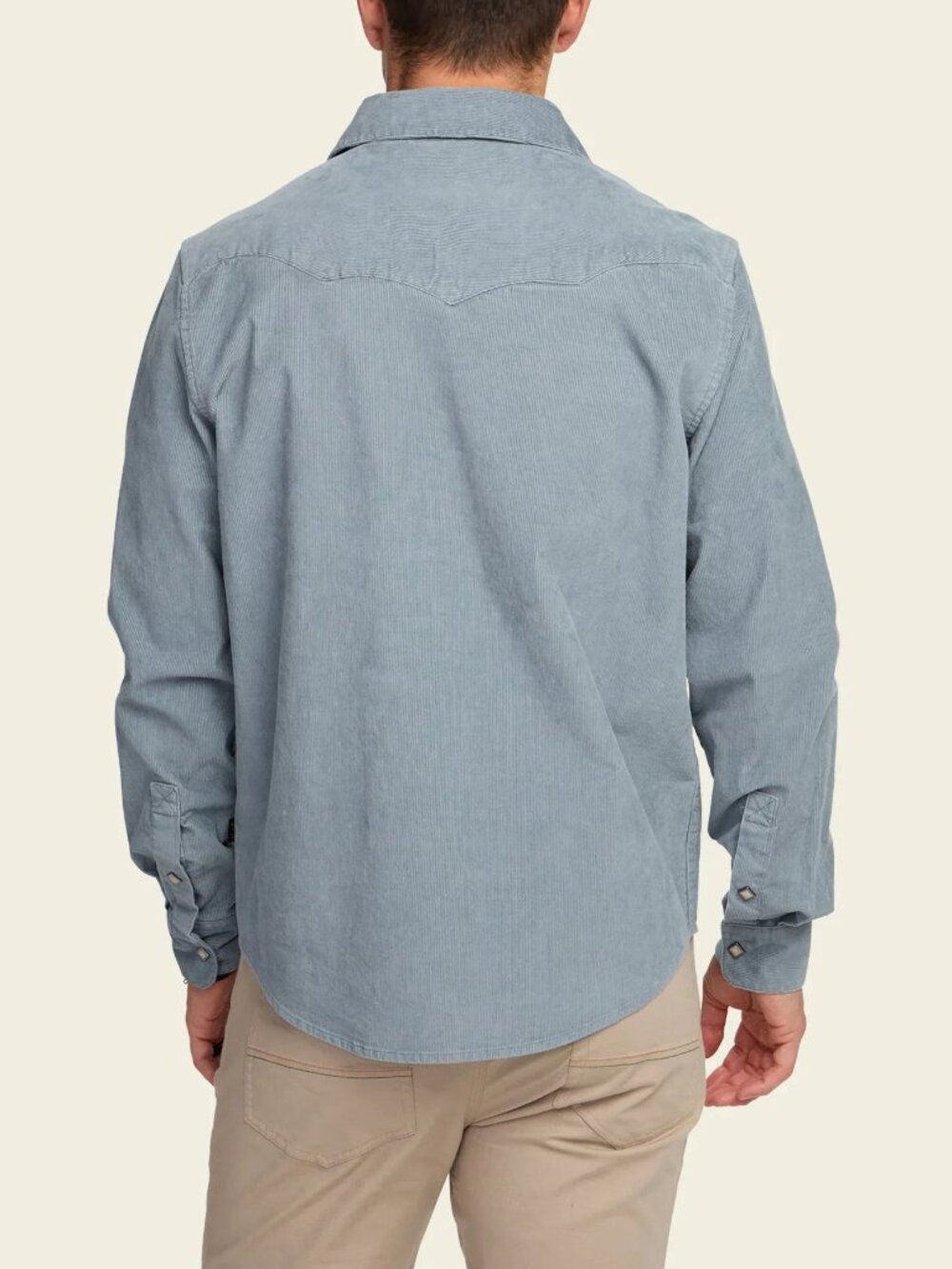 Howler Bros Brothers Banning Corduroy Snapshirt Mens M NWT MSRP$129 Iron Blue - Picture 3 of 12